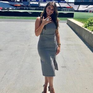 Zara Classic Black and White Checkered Dress